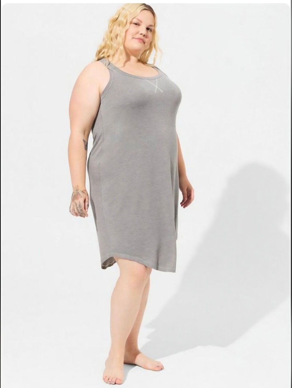 Torrid 6x Midi Shirt Tail Hem Sleeveless Sleep Tee